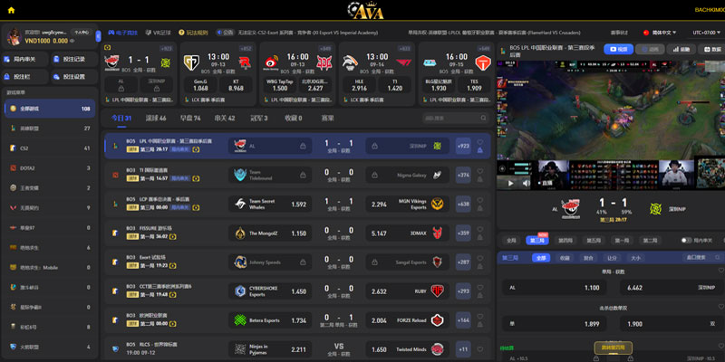 Cá cược eSports tại nhà cái Ava với thị trường tiềm năng và đa dạng trò chơi